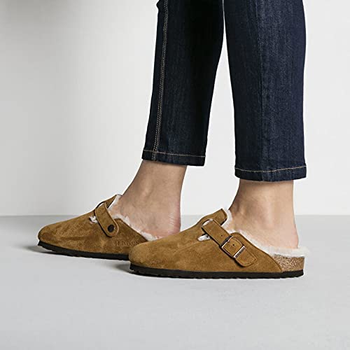Image of BIRKENSTOCK Boston VL Shearling 1001141 Hooves, Brown Mink, 10