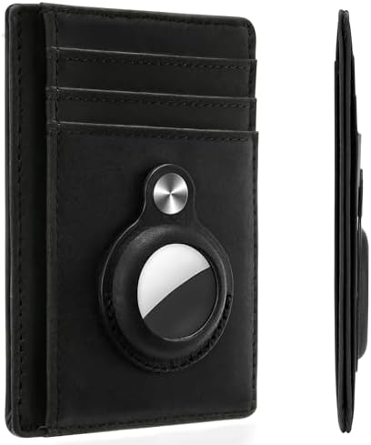 Hawanik Slim Minimalist Front Pocket Air Tag Wallet, RFID Blocking Card Holder Wallet with Airtag Holder
