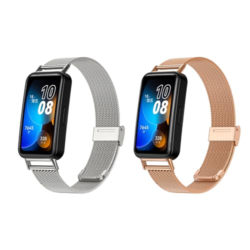 Correa metálica de malla ajustable para Huawei Band 8