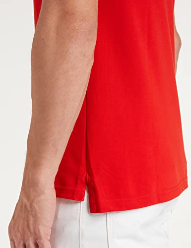 Image of Deniklo Men's Cotton Rich Half Sleeve Regular Fit Solid Polo T-Shirt (Available in Plus Size)