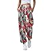 Christmas Baggy Sweatpants for Women Trendy Print Joggers Casual Loose Drawstring Sweat Pants Fall Fashion Clothes（1-Watermelon Red,Medium
