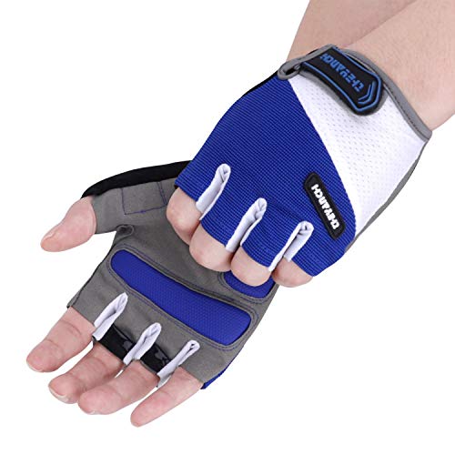 Mens Cycling Gloves Half Finger Biking Glove MTB Road Riding Gloves Bicycle Gloves Shock-Absorbing Anti-Slip Breathable Motorcycle Mountain Bike Gloves Unisex Women Lifting Cycle Gym Workout Gloves