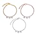 Vokmon 3 pièces strass collier collier perles chaîne bon brillant cuivre pendentif amour cristal métal lien diverses longueurs, L