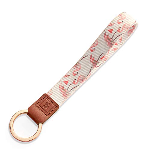Preisvergleich Produktbild SENLLY Schlüsselband Wristlet Keychain Lanyard Strap Handschlaufe Schlüsselanhänger mit Ring und Echtem Leder, für Schlüssel, Mobile Handys Telefon, Kamera, Charms (Trib)