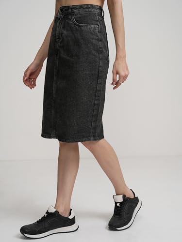 Image of Tokyo Talkies Women's Slim Fit Straight Skirts | Women Casual Skirts