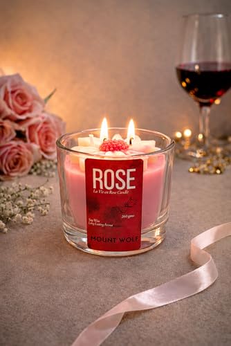 Image of Pink Blossom Scented Candle | Handcrafted Soy Wax Candle with Floral Top | Long-Lasting Aroma | Ideal for Gifting, Home Decor & Relaxation
