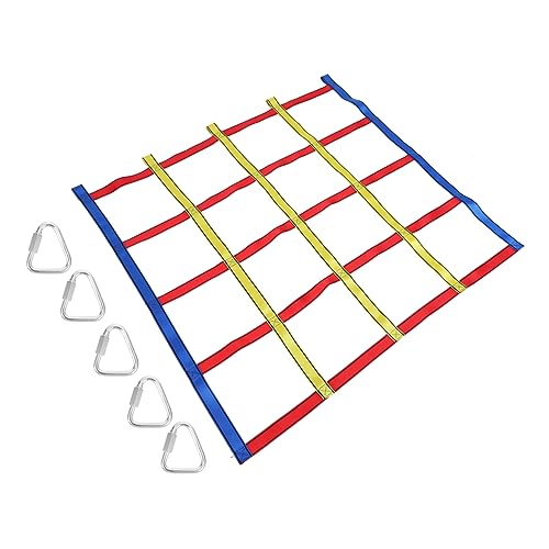 UKCOCO 1 Set Colorful Rainbow Climbing Net for Durable Outdoor Physical Training to Enhance Parent Bonding and Develop Climbing Skills