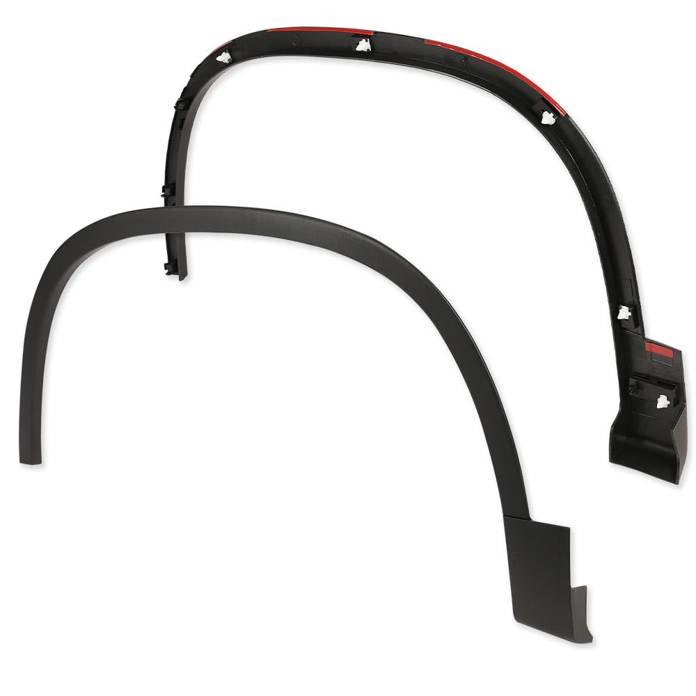 DOTCOM Fender Flares,Compatible with Volkswagen Tiguan 2012-2017,Wheel Arch Cover Trim,Black Textured Riveted Style Front Left Driver and Right