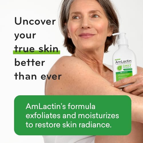 AmLactin Daily Moisturizing Body Lotion | Instantly Hydrates, Relieves Roughness | Powerful Alpha-Hydroxy Therapy Gently Exfoliates | Smooths Rough, Dry Skin | Paraben-Free 7.9 oz.