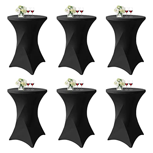 Vnituasr Lot de 6 Noir Housse Mange Debout, 60 x 110 cm, Noir Nappe
