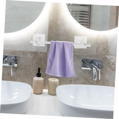 Tringle à rideaux télescopique avec crochets pour barre de douche extensible