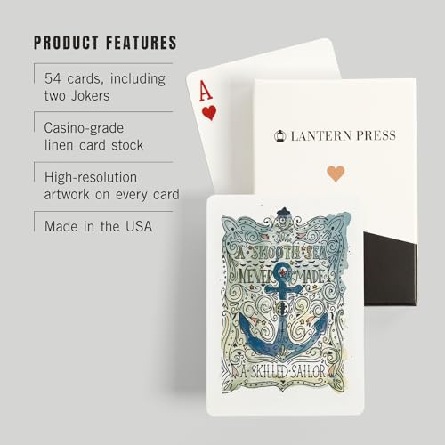 Baraja de Póker Watercolor Anchor 52 Cartas Tamaño Póker miniatura 3