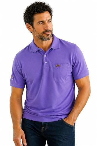 Image of Men Regular fit Polo Neck Front Pocket ||Pocket Embroidery Casual Wear||Half Sleeve Side on Sleeve Embroidery|| Button Closer t Shirt for Men