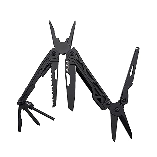 KSIX smart your tech NEXTOOL Herramienta multifunción NE0123 con Navaja Plegable, abrelatas, abrebotellas, Tijeras, Destornillador y Mucho más. Portátil. Accesorios de Acampada.