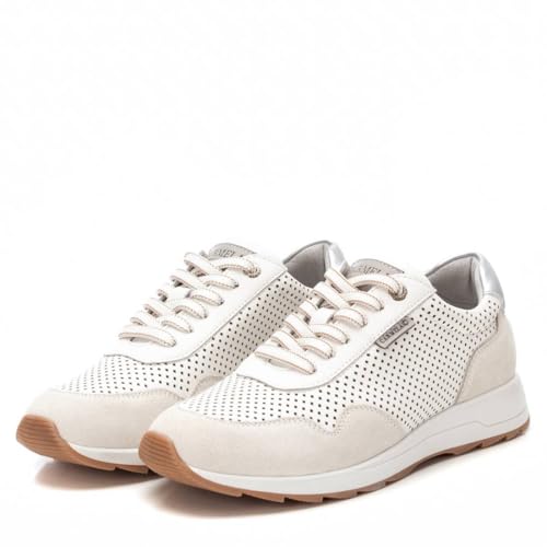 Carmela Para Mujer. 16215101-BLANCO Zapatillas De Piel 162151 Blanco (38), Plano, Cordones, Casual - 5