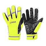 proviz sportive waterproof cycling gloves, guanti da ciclismo impermeabili. uomo, giallo fluo, xl