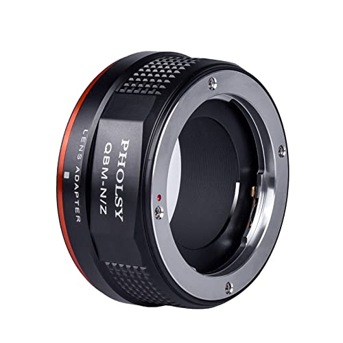 Image of PHOLSY Lens Mount Adapter Compatible with Rollei QBM Mount Lens to Nikon Z Mount Camera Body Compatible with Nikon Z fc, Z30, Z9, Z8, Z6 II, Z7 II, Z6, Z7, Z5, Z50