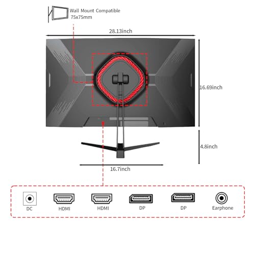 Image of ZZA 27 inch 4K UHD Monitor,75Hz Refresh Rate,HDR10,HDMI 2.0x2 /DP 1.2x2,Compatible with Wall Mounting,Ideal for Business & Office Work