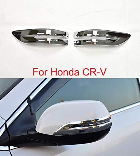 New 2pcs ABS Chrome Car Rearview Side Mirror Cover Trim Strip Mirror Decorative Emblems Compatible For Honda CR-V 2017-2021 image 6