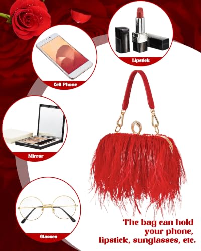Image of Tessco for you Ostrich Feather Purse for Women