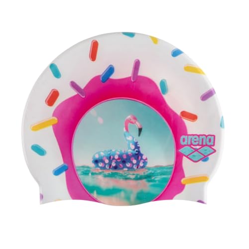 Image of Arena HD Unisex Elastic Silicone Swim Cap for Adults, Training Water Sports Fitness Swimming Gear, Chlorine Protection Pool Hat, Shiny Dress, One Size