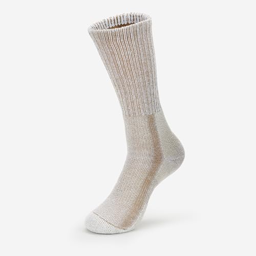 Thorlos LTH Thick Padded Light Weight Crew Hiking Sock Calcetines Ligeros de Senderismo para Hombre, Color, Talla L, Nogal Heather