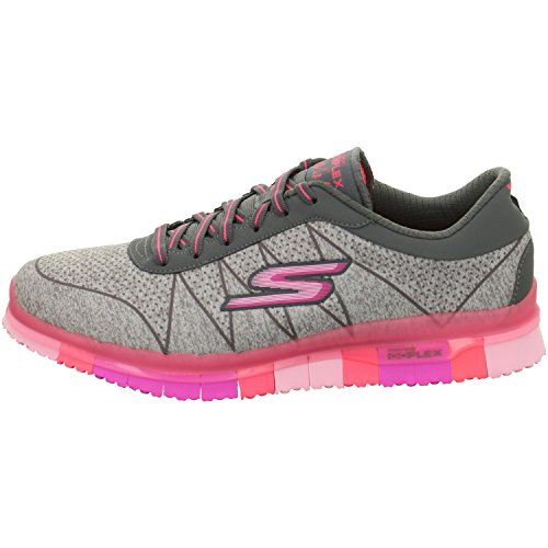 Skechers Skechers Performance Women's Go Flex - Ability Walking Shoe,Gray/Hot Pink,9.5 M US