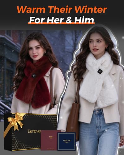 Best Heated Scarf for Women: Stay Warm All Winter with These Top Rechargeable Options 12 Heated Faux Fur Scarf for Women, Rechargeable Heating Shawl with Power Bank