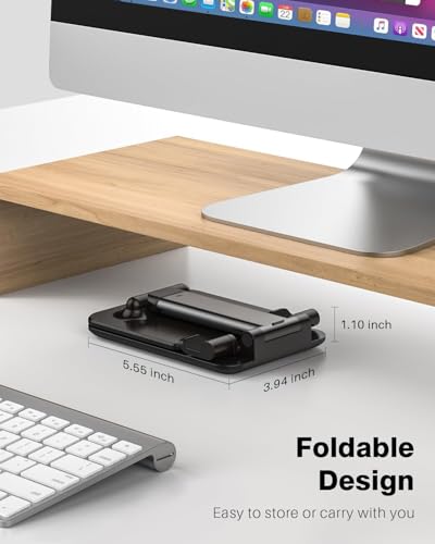 Anozer Tablet Stand Foldable & Adjustable, Portable Monitor Stand 5.55 * 3.94" Wide, Fit for iPad Holder Stand Compatible with iPad Pro 11, 12.9/for iPad 10.9; Surface Pro; Portable Monitor 4.7-15.6" – Image 4