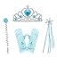 Esvaiy Girls Princess Elsa Dress Costume - Halloween Birthday Party Dress Up for Toddler Girl Kids 2t 3t 4t 5t 6t 7t 8t (4-5 Years, Blue)