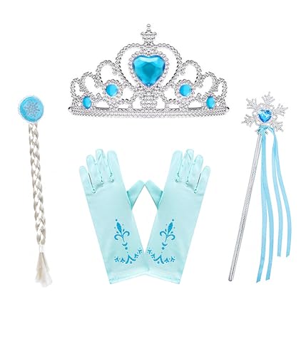 Girls Princess Elsa Dress Costume - Halloween Birthday Party Dress Up for Toddler Girl Kids 2t 3t 4t 5t 6t 7t 8t3