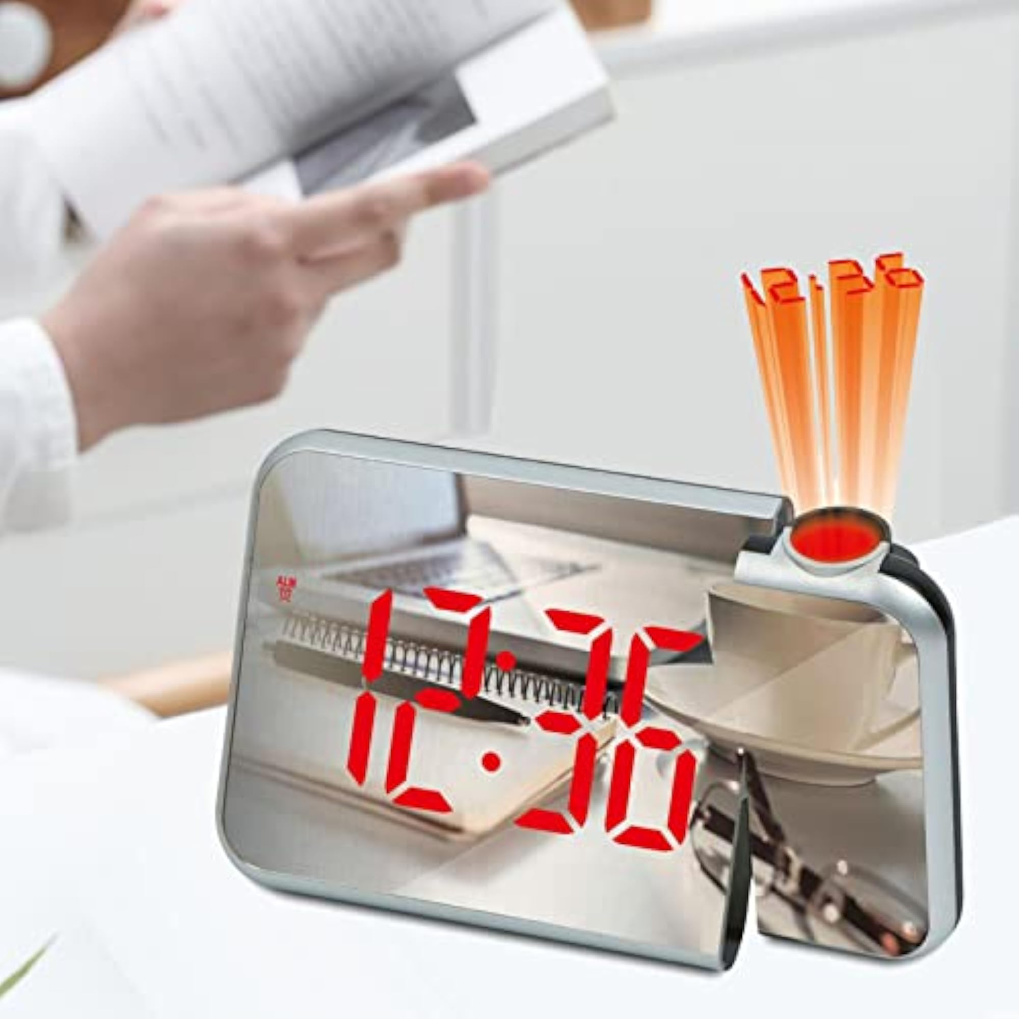 Large Display Projector Alarm Clock for Home & Office