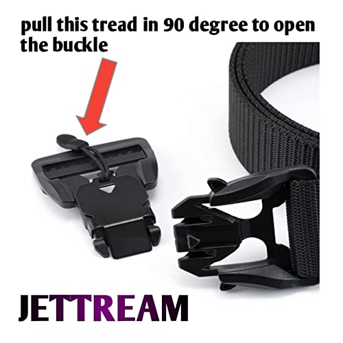 Tactical Belt, Military Hiking Rigger 1.5" Nylon Web Work Belt with Heavy Duty Quick Release Alloy Magnetic Buckle3