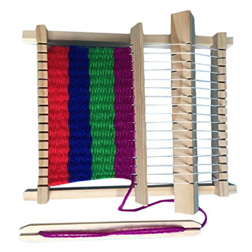 NUOBESTY tejedor tejido de punto manualidades para De coser máquina de tejer manualidades crafts for juguetes tejedora de madera tejedor hecho a mano Bambú Khaki