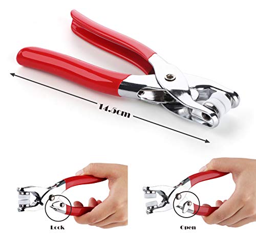 Lemonfilter 300 Sets Snap Fasteners Kit Tool, Metal Snap Buttons Rings With Fastener Pliers Press Tool Kit For For Sewing And Crafting (10 Colors) #TOP3