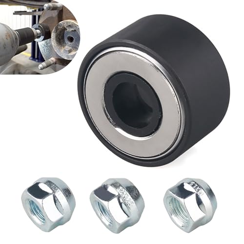 Image of 1 Set Wheel Stud Installer Tool, M12x1.25 M12x1.5 M14x1.5 Iron Lug Stud Installer Tool with 3 /4 inch Hex Wheel Lug Nuts, Universal 22800 Stud Installer for Most Cars and Light-Duty Trucks (Black)