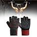 Menolana 2Pcs Workout Gloves Exercise Gloves Wear Resistant Half Finger Nonslip Accessory Training Mitts for Women Men Fitness Outdoor, XL Red