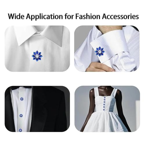 Fundas de botón con diamantes para transformar tus camisas con un toque elegante 4