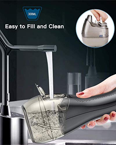 BESTOPE Water Oral Flosser 300ML 5 Modes & 8 Jet Tips - IPX7 Waterproof Cordless Dental Oral Irrigator Portable and Rechargeable Flossing for Braces & Bridges Care, Home and Travel - Thumbnail 5