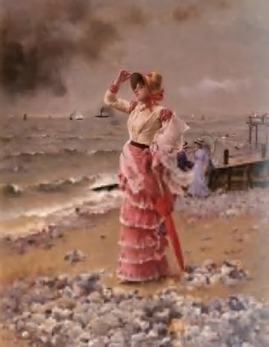 Impression peinture huile Alfred Stevens toile paysage célèbre 60x90