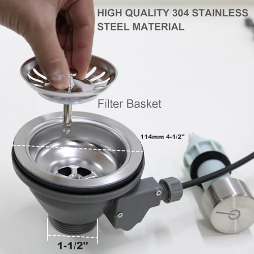 Kit de desagüe para fregadero con botón de control miniatura 2
