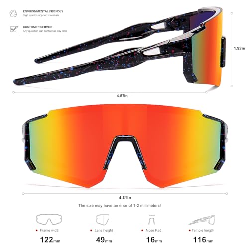 Image of SEKKAF Kids Sunglasses Youth Baseball Sunglasses for Boys Girls Softball Sports Sun Glasses UV Protection