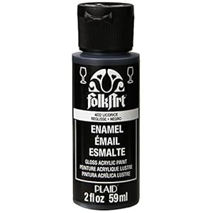 FolkArt Enamel Glass & Ceramic Paint in Assorted Colors (2 oz), 4032, Licorice