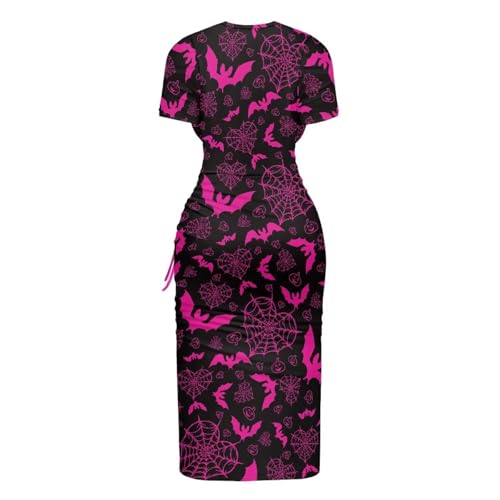 Image of Short Sleeve Dress for Women,Sexy Bodycon Dress,Plus Size Slit Dress,String Design s-4xl