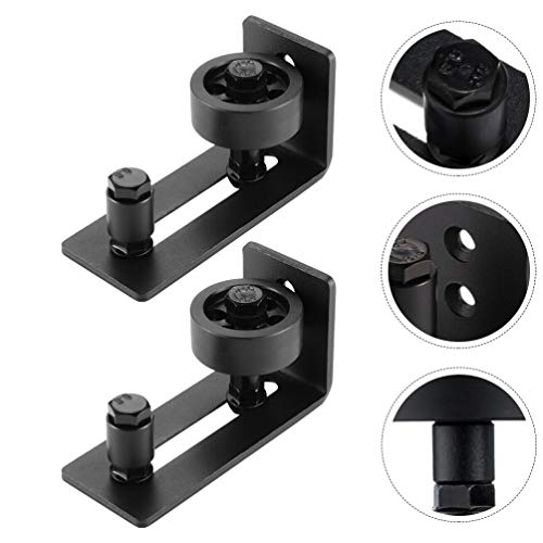 DOITOOL 2Pcs Deslizante Porta Do Celeiro Piso Guia Pesados Flush Porta Do Celeiro Fundo Wall Mount F