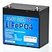 ECOCUBEGY 12V 50AH Lithium Battery,8000+ Deep Cycle LiFePO4 Battery with Built-in 50A BMS fit for Home Storage,Trolling Motor,RV,Off-Grid System,Solar Power System,Marine