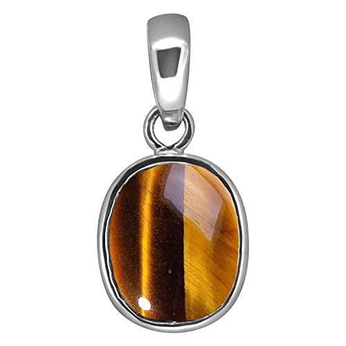 Pendentif œil de tigre 5.50 carats argent sterling petit modèle Mtrolls