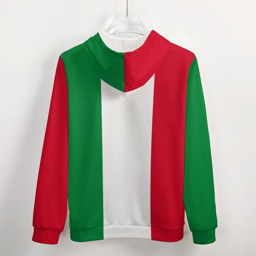 Haitian Coat of Arms Flag Zip Up Hoodie for Men Long Sleeve Pullover Sweatshirt Jacket with Pocket4