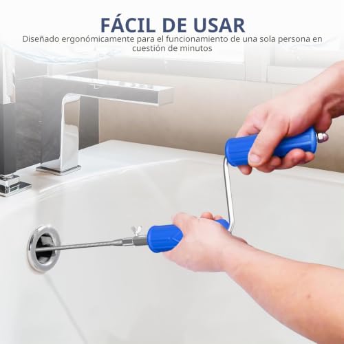 Miniatura 5 de Desatascador Tuberias Profesional 5 M, Espiral De Limpieza De Tuberías, Diámetro 6 Mm, Espiral De Limpieza De Tuberías, Espiral De Limpieza Con Adaptadores Eléctricos Y Manuales, Varilla De Limpiez