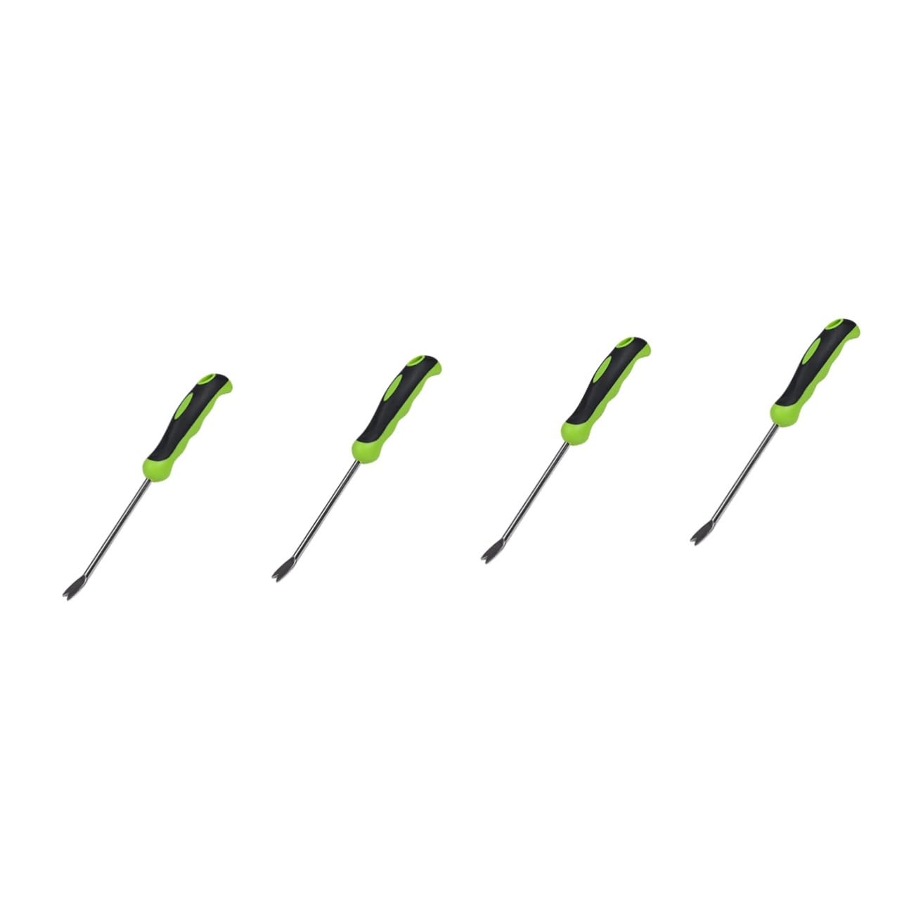Artibetter 4piezas Pala De Jardinería De Inoxidable Para Arrancar Plantas Pequeñas Herramienta De Desmalezado Manual Diseño Ergonómico y Dientes Afilados Para Huertos y Jardines